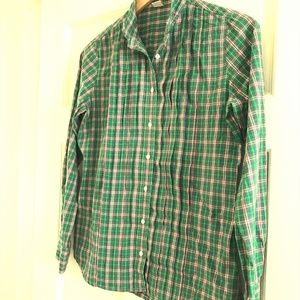 Classic J. Crew Tartan Tuxuedo-Front Button-Down